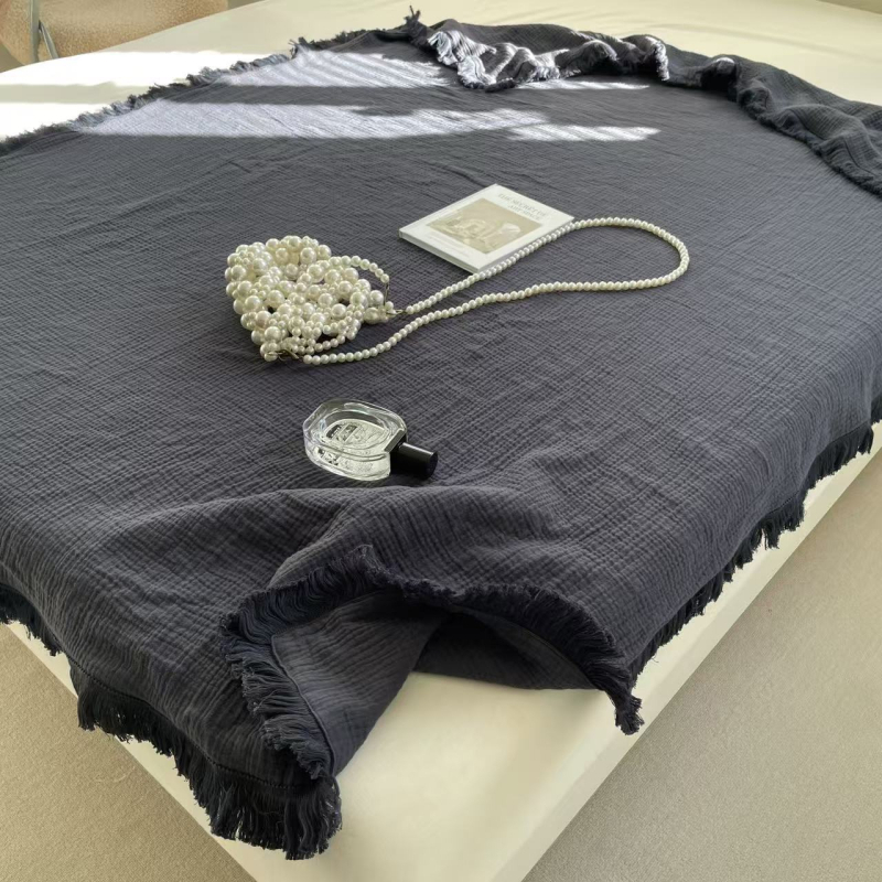 Pamučna deka s četiri sloja crepe niti, 260 g, meka, višefunkcionalna