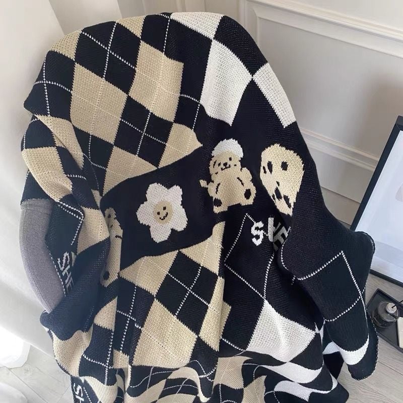 Одеяло от бамбукови влакна, ивици, леко под 300 г, за пролет и есен, семпло и модерно