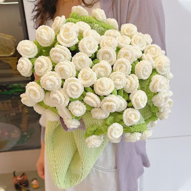 Cuvertură tricotată manual, buchet inimă, lână, fleece coral, stil etnic, primăvară-toamnă, calitate întâi