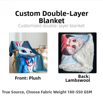 Pokrivač od poliestera 100%, 280 g/m², koralni fleece deka, 3D dvostrani otisak, uzorak crtani film