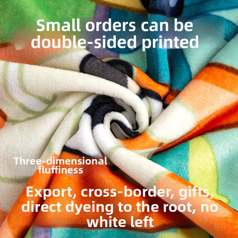 Pokrivač od poliestera 100%, 280 g/m², koralni fleece deka, 3D dvostrani otisak, uzorak crtani film