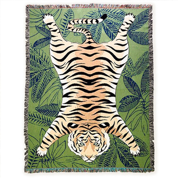 Pamutból készült kötött kanapépléd, 1000–1499 g, rajzfilmszerű motívummal, tavasz–ősz időszakra