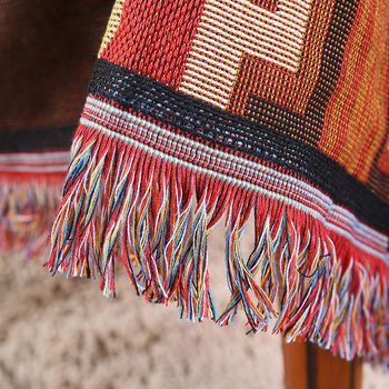 Kilím-stílusú pamut takaró geometrai mintával, törölköző-takaró kanapéhoz, testreszabható, 300–499 g