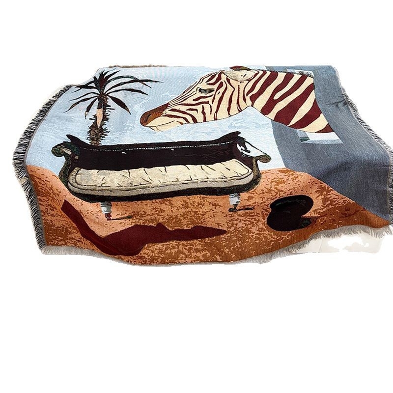 Pamut kötött pokróc aranyos mesefigurákkal, irodai pihenésre és kanapéra, egész éves használatra, súly 1,0–1,5 kg, testreszabható feldolgozás