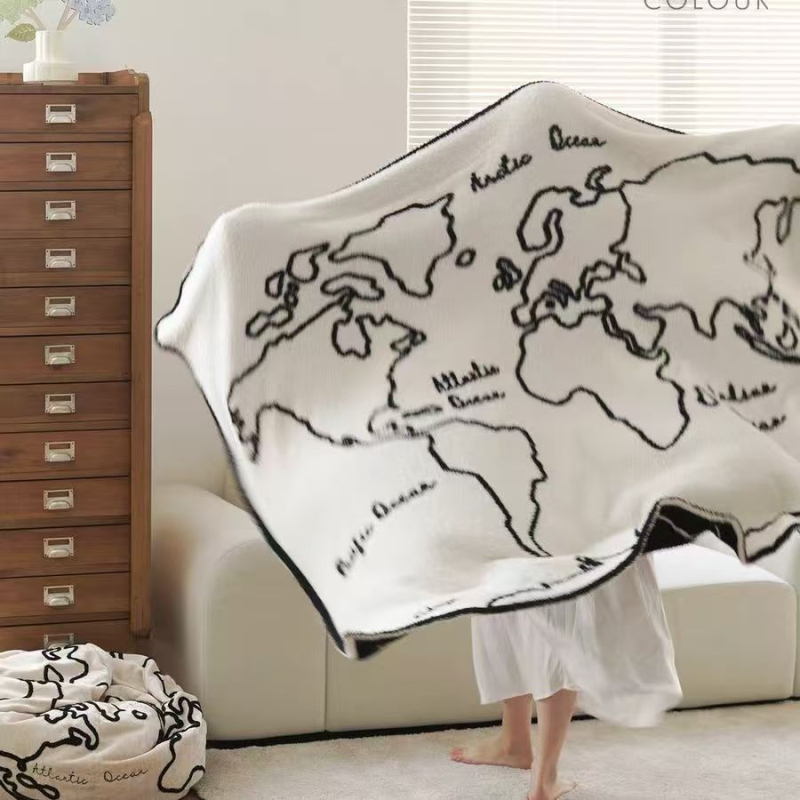 Pléd (Poliészter, 920 g, Tavasz és Ősz, Geometriai mintázat, Testreszabható)