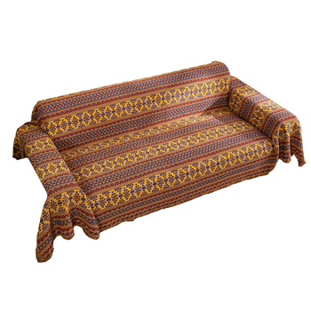 Kötött kétoldalas kanapé takaró geometriai mintával, pamut, 300–499 g, testreszabható, etnikus stílus