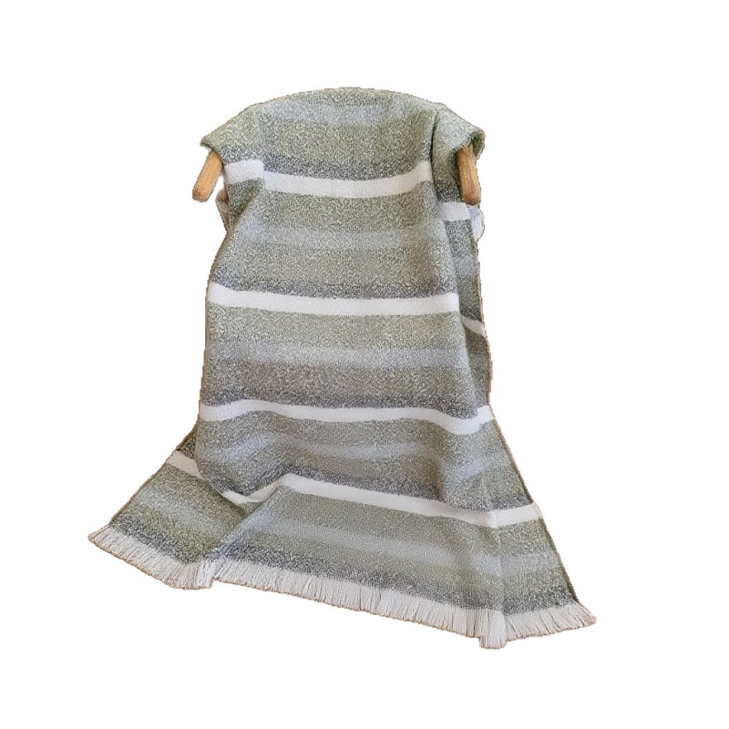 Skandináv kanapé takaró, 90% poliészter, 10% gyapjú, 730 g, tavasz–ősz, csíkos kötés, testreszabható