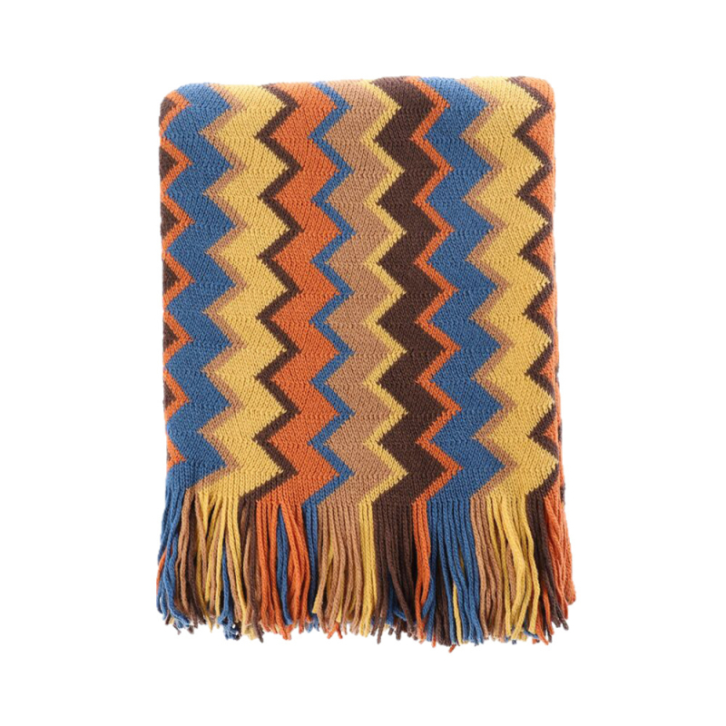 Takaró - bohém laza, multifunkcionális hotelhez, irodához és szálláshelyekhez, csíkos, akril, 500–799 g, négy évszak