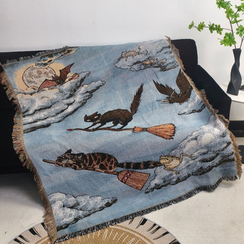 Japán stílusú egyszemélyes kanapéhuzat, prémium poliészter pléd Cartoon mintával, testreszabható, 300–499 g, minden évszakra