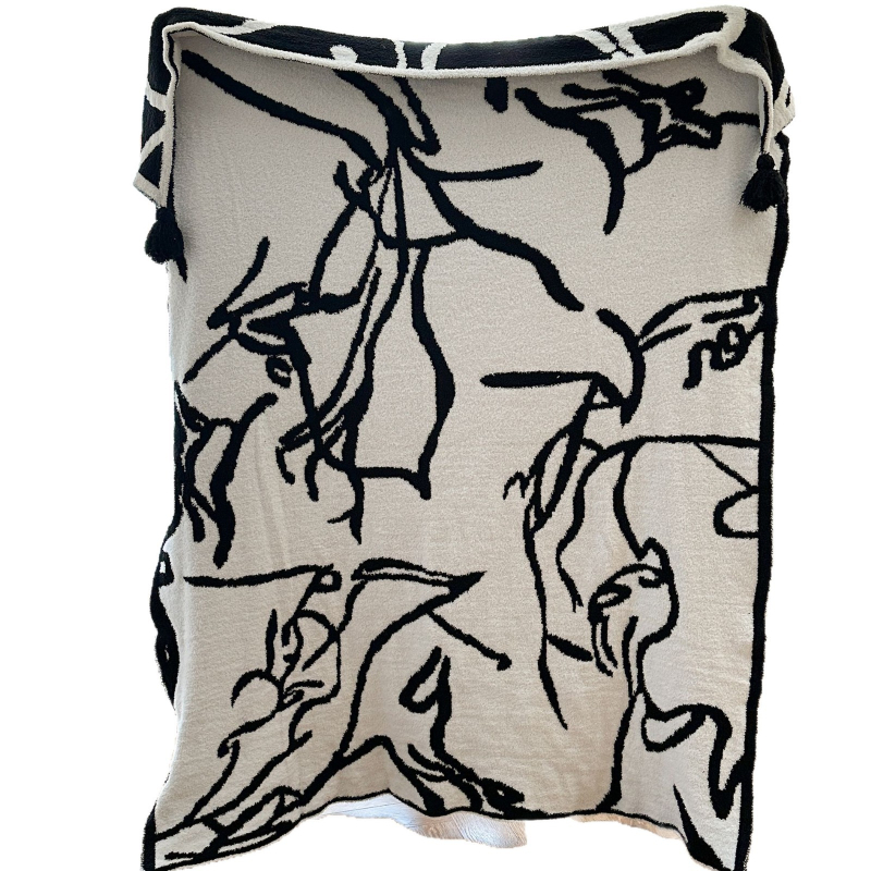 Geometriai mintás Nordic takaró, 1000–1499 g, kevert rostok, testreszabható