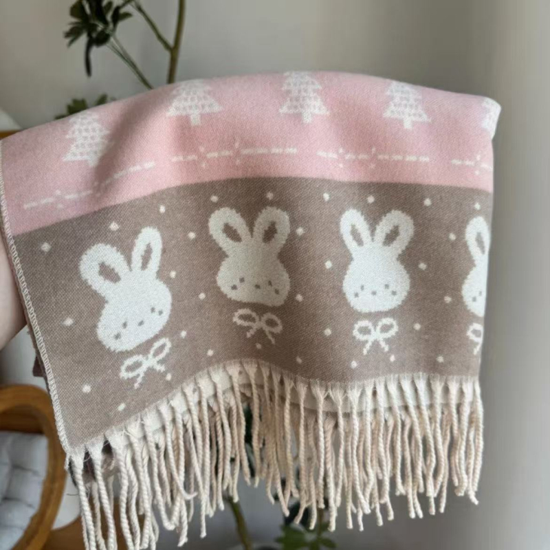 Nova jacquard marama s ljubkim korejskim stilom, topao ženski zimski šal, dugačak i debeo