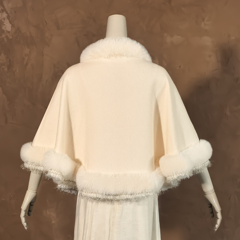 Női sálköpeny poliészterből, melegen tart, őszi–téli, monokróm minta, elegáns stílus