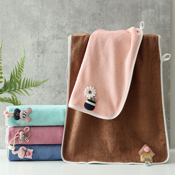 Microfiber ručnik za sušenje kose, 100D vlakno, šivanje rubova s izrezanim baršunom, mogućnost prilagođenog logotipa, upijajući i brzo suši