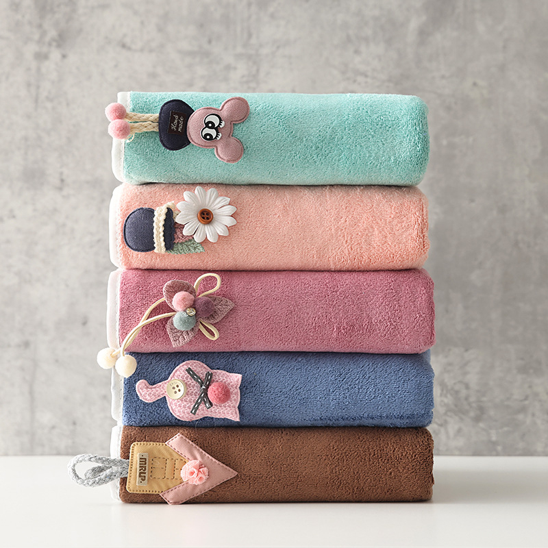 Microfiber ručnik za sušenje kose, 100D vlakno, šivanje rubova s izrezanim baršunom, mogućnost prilagođenog logotipa, upijajući i brzo suši