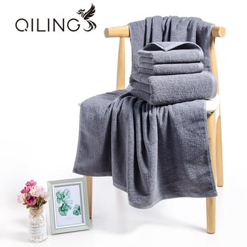 Spa törölközőkészlet hímzett logóval, pamut, 21 szál, sima szövés, tömege több mint 200 g, 95% pamut tartalom