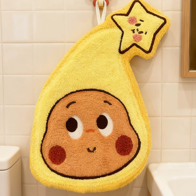 Prosop de mână Star Man, fleece coral, broderie, 150D, 30-50 g, personalizabil