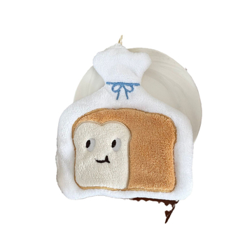 Prosop de mână din coral fleece cu design de agățare; 150D; broderie; super absorbent; greutate peste 200 g