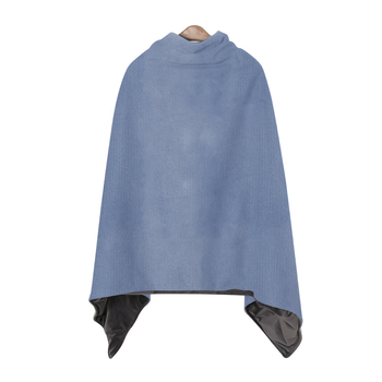 Графенов загряващ шал с качулка, USB захранване, памук-нитрилна смес, тегло 800–999 g