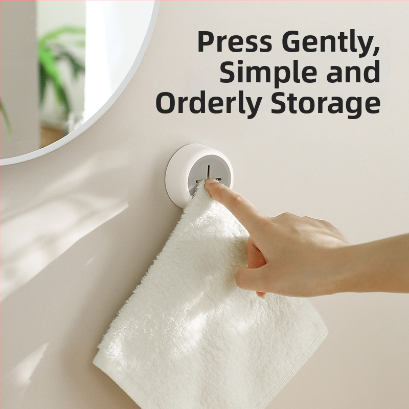 FaSoLa Sienas Dvieļu Klips – Bez Urbuma, Virtuves Dvieļu Klips, Mūsdienīgs Minimalistiska Dizains, Materiāli: ABS, Silikons, Akrila Līme, Svars 23 g