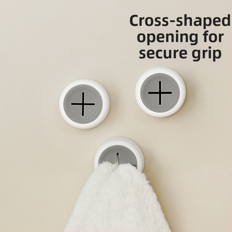 FaSoLa Sienas Dvieļu Klips – Bez Urbuma, Virtuves Dvieļu Klips, Mūsdienīgs Minimalistiska Dizains, Materiāli: ABS, Silikons, Akrila Līme, Svars 23 g