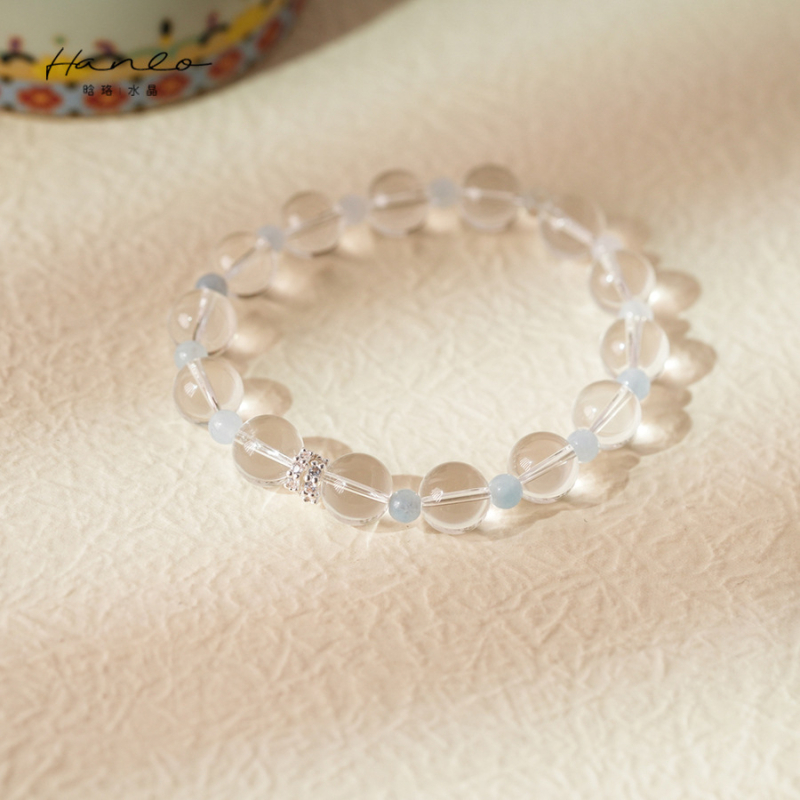 Brățară cu mărgele din cristal zircon, lucrată manual, formă geometrică, pentru femei, versatilă