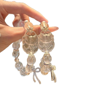 Brățară cu cristal, motiv vulpe, stil etnic, șlefuită, primăvara 2025