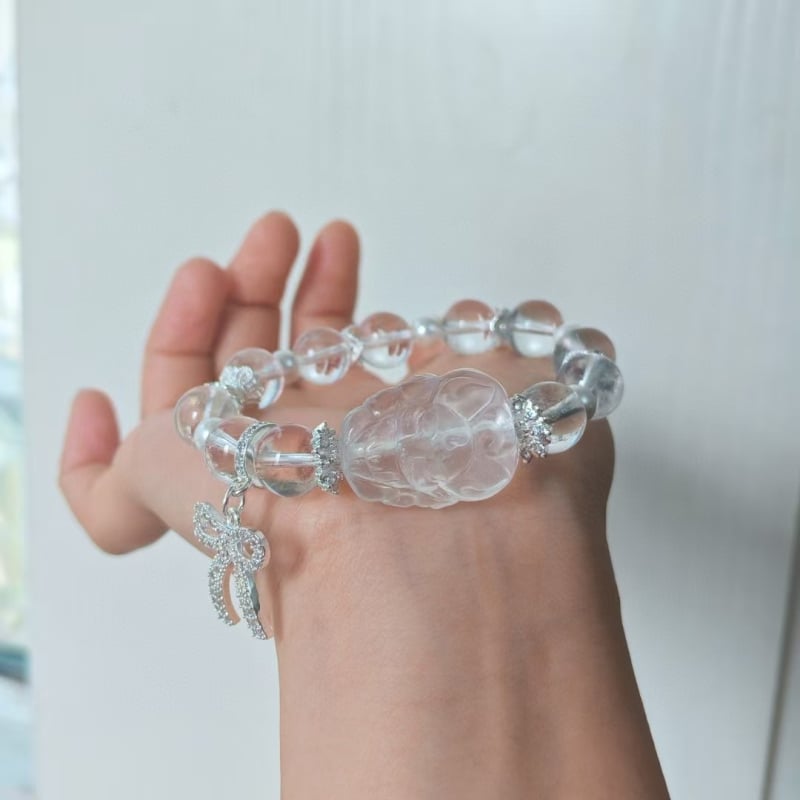 Brățară cu cristal, motiv vulpe, stil etnic, șlefuită, primăvara 2025