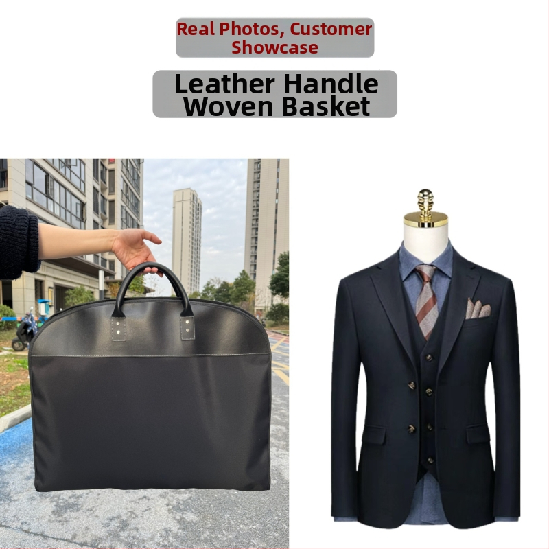 Ādas uzvalka pārsegs, pastiprināts, putekļu un mitruma izturīgs, vienkāršs moderns stils, ceļojumiem un biznesam