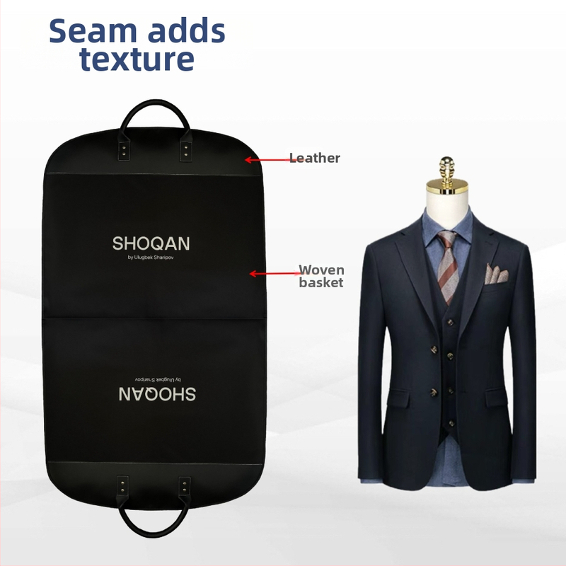 Ādas uzvalka pārsegs, pastiprināts, putekļu un mitruma izturīgs, vienkāršs moderns stils, ceļojumiem un biznesam