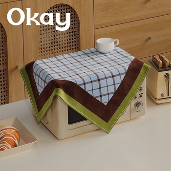 Husa universală pentru cuptor cu microunde și air fryer; protecție împotriva prafului; material flanel; stil vintage; personalizare disponibilă; potrivit pentru living și dormitor