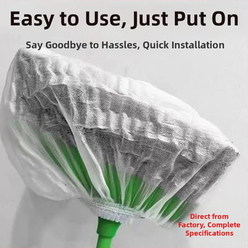 Vienreizējās lietošanas metļas pārsegs mājsaimniecībai, auduma materiāls ar netkanu vāciņu, 100 gab./iepakojumā, 100 iepakojumu kastē, noliktavā