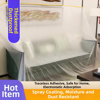 Film protecție praf îmbunătățit pentru uz casnic, folie PE pentru renovări, acoperire mobilier, utilizare unică, procesare personalizată, stil Modern Simplu