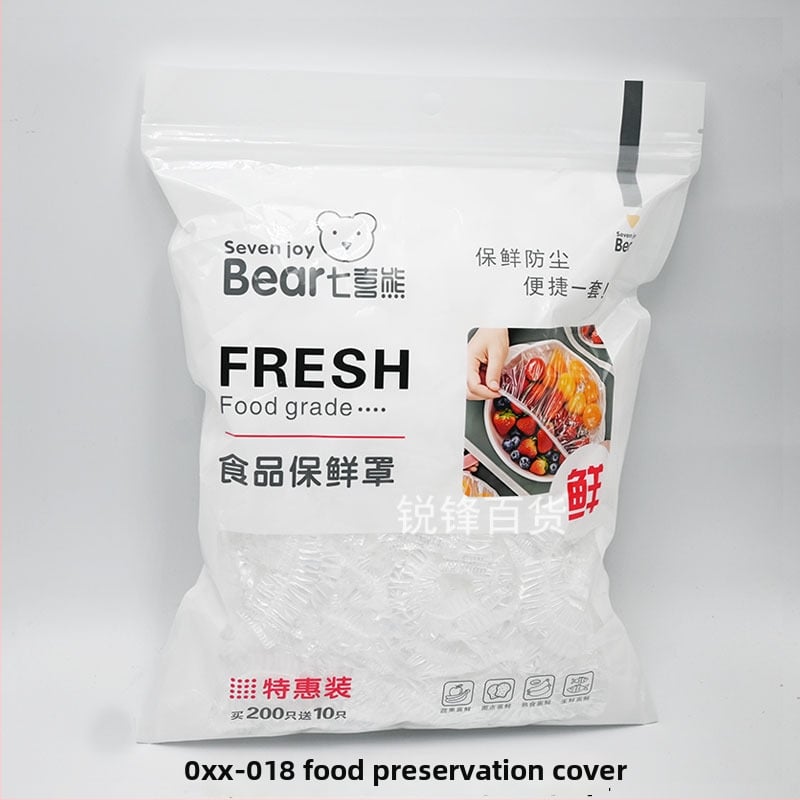 Jednorázový PE kryt na udržanie čerstvosti potravín, Seven bears, kód produktu Qixi bear 018 fresh cover, Multifunkčný, Ochrana proti prachu