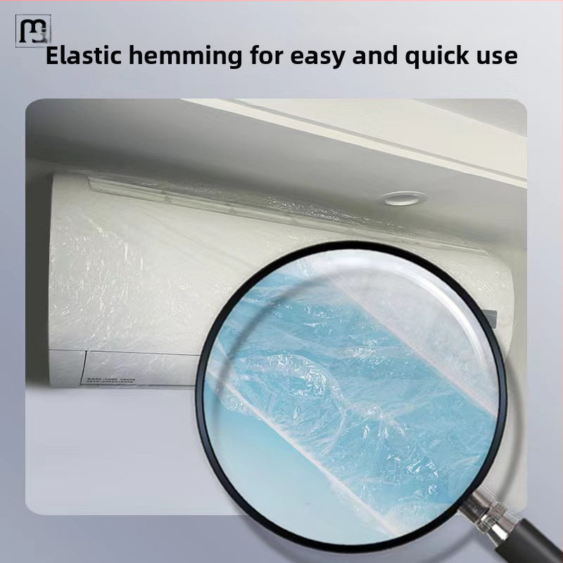 Mājās lietojams vienreizējais putekļu aizsargs klimataparātam, ekstra liels, no PE plastmasas, ar drukātu logotipu, pielāgojams