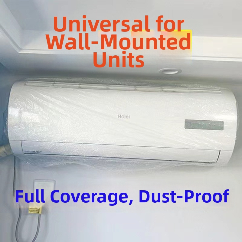 Mājās lietojams vienreizējais putekļu aizsargs klimataparātam, ekstra liels, no PE plastmasas, ar drukātu logotipu, pielāgojams