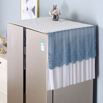 Capac de frigider dantelat, bumbac, stil Nordic, protecție împotriva prafului pentru frigider cu o ușă sau două uși