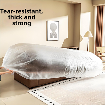 Vienreiz lietojama dīvāna un gultas aizsargsegla ar elastīgām aprocēm — pilns pārklājums, putekļu aizsargplēve mājsaimniecības mēbelēm