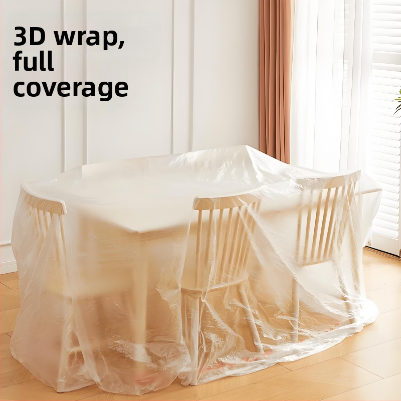Vienreiz lietojama dīvāna un gultas aizsargsegla ar elastīgām aprocēm — pilns pārklājums, putekļu aizsargplēve mājsaimniecības mēbelēm