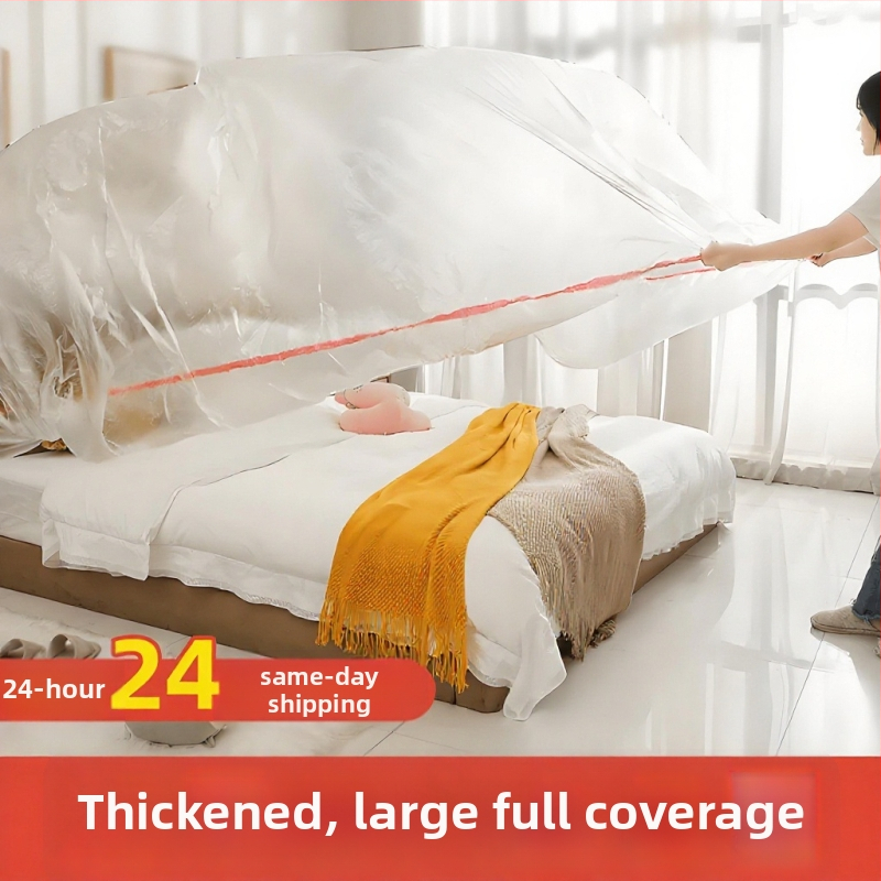 Vienreiz lietojama dīvāna un gultas aizsargsegla ar elastīgām aprocēm — pilns pārklājums, putekļu aizsargplēve mājsaimniecības mēbelēm