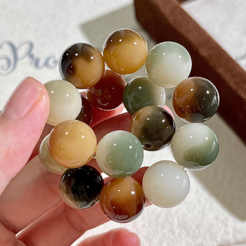 Brățară din semințe Bodhi — natural, unisex, accesoriu pentru mână, origine indoneziană, finisaj lustruit, set de 20 mărgele