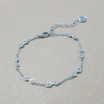 Ženski narukvica sa Swarovski kristalima, geometrijski dizajn od legure, elektroplatirani završni sloj