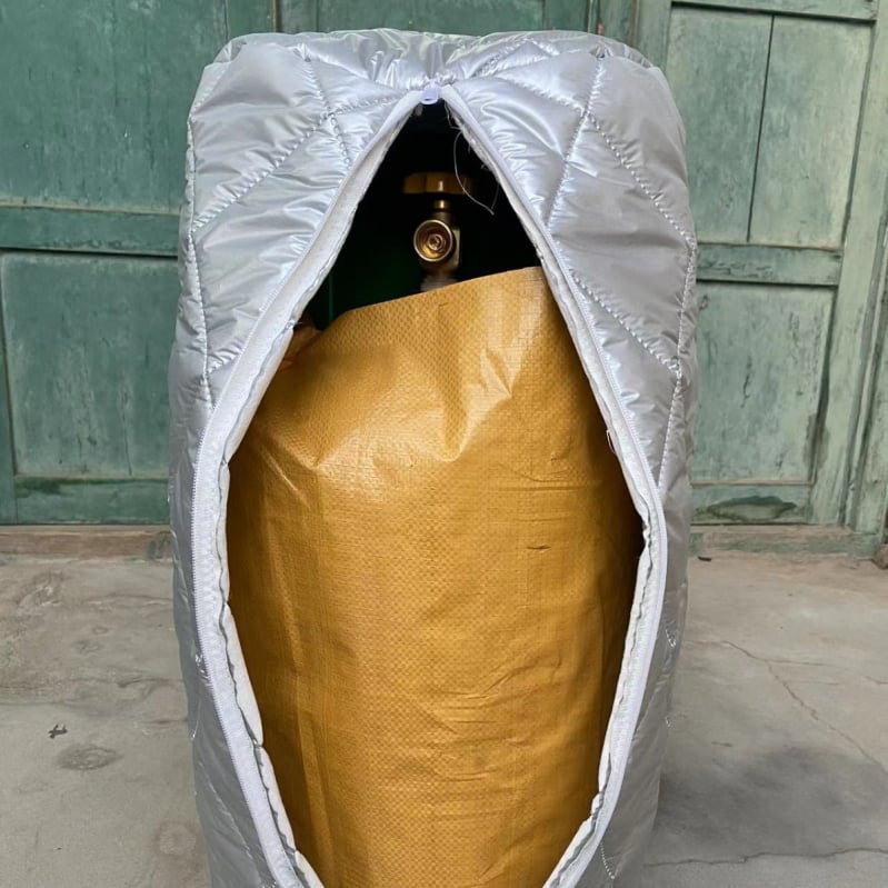 Zaštitni pokrov plinske boce, Oxford tkanina, dvostrano vodootporan, prašini otporan, pamučna izolacija, za vanjsku upotrebu