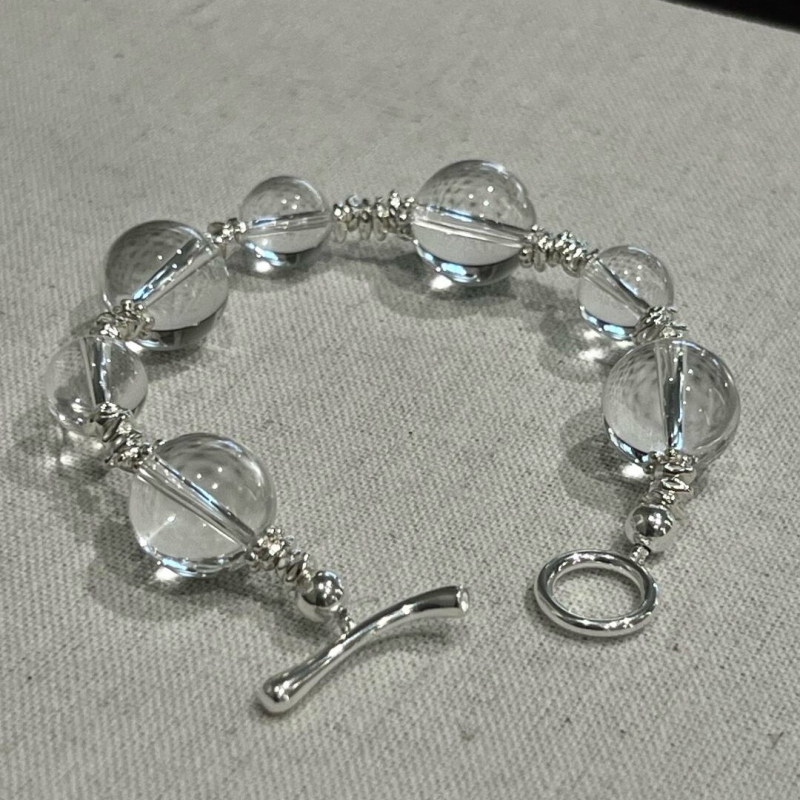 Brățară din cristal Liangxu Jewelry, cu gravură, geometrică, unisex