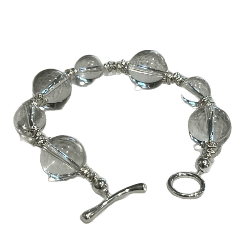 Brățară din cristal Liangxu Jewelry, cu gravură, geometrică, unisex