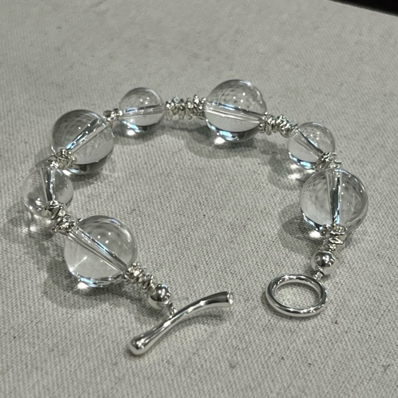 Brățară din cristal Liangxu Jewelry, cu gravură, geometrică, unisex