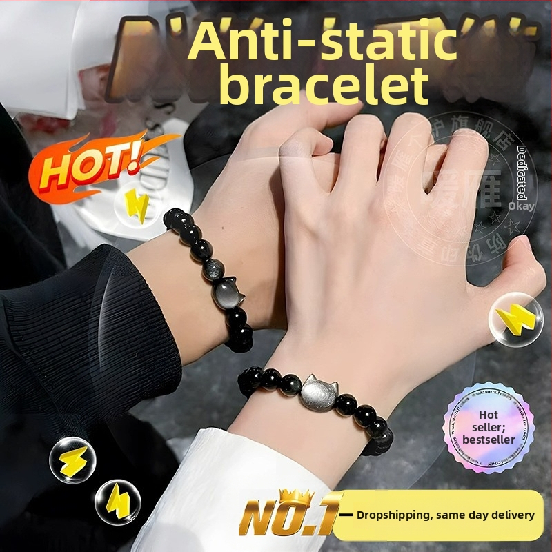 Unisex náramok z umelej kryštály s korálkami — prirodzený štýl pre ruku
