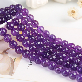 Prirodne ametistne perle, slobodne perle za izradu DIY narukvice, ljubičasto-lavanda, okrugle, 4 mm