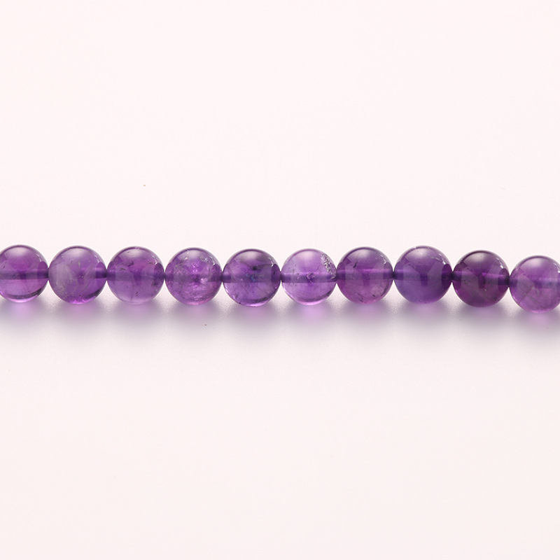 Prirodne ametistne perle, slobodne perle za izradu DIY narukvice, ljubičasto-lavanda, okrugle, 4 mm