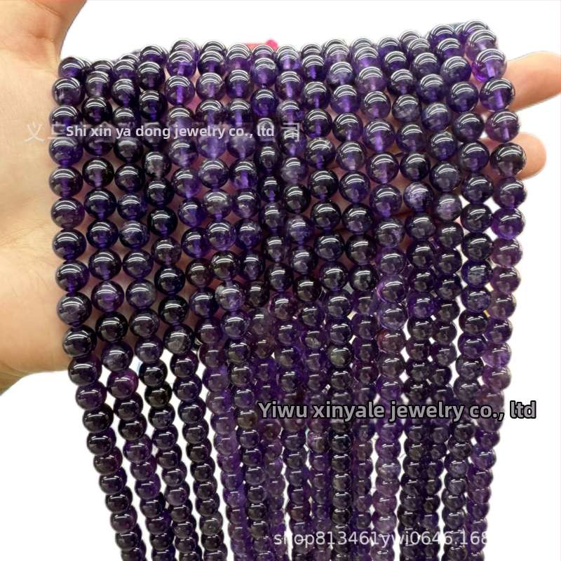 Prirodne ametistne perle, slobodne perle za izradu DIY narukvice, ljubičasto-lavanda, okrugle, 4 mm