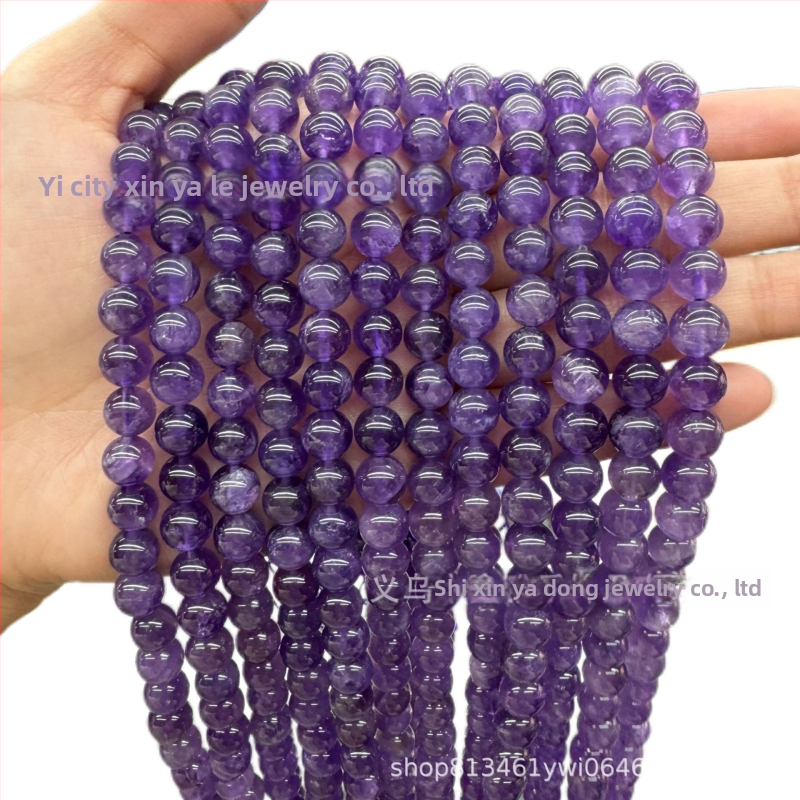 Prirodne ametistne perle, slobodne perle za izradu DIY narukvice, ljubičasto-lavanda, okrugle, 4 mm